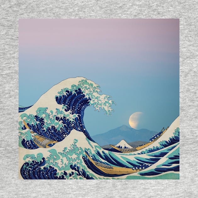 The Great Wave - Moon by creativewrld